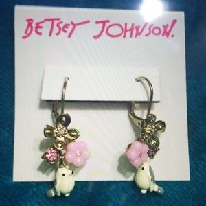 Betsey Johnson love birds earrings